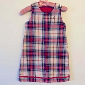 Polo Ralph Lauren Girls Reversible Plaid/Corduroy Dress